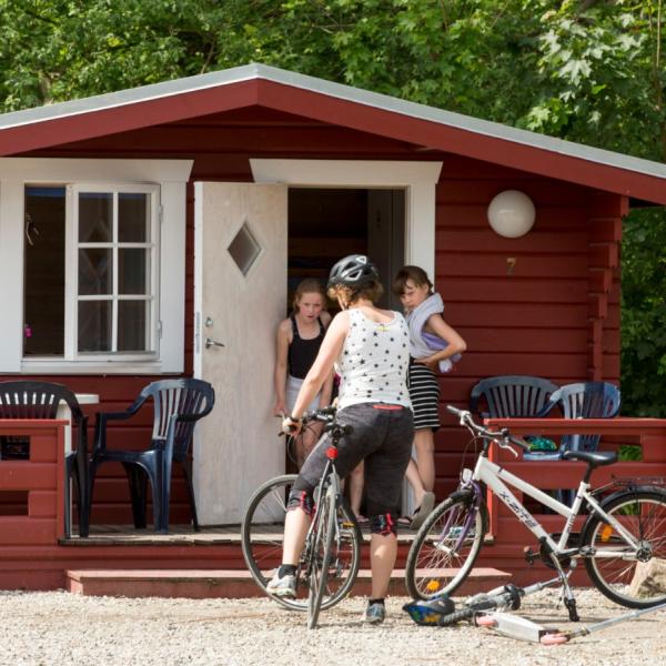 Maribo Sø Camping familie i hytte